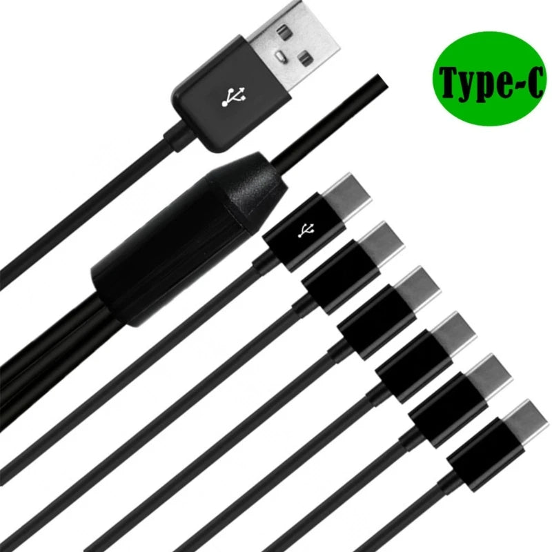 Câble USB 6-en-1 Type-C – Charge Rapide + Transfert de Données