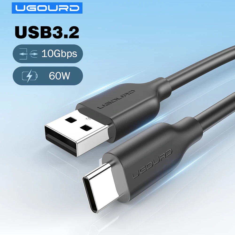 Câble USB A vers Type-C UGOURD – 10Gbps, OTG, Charge Rapide