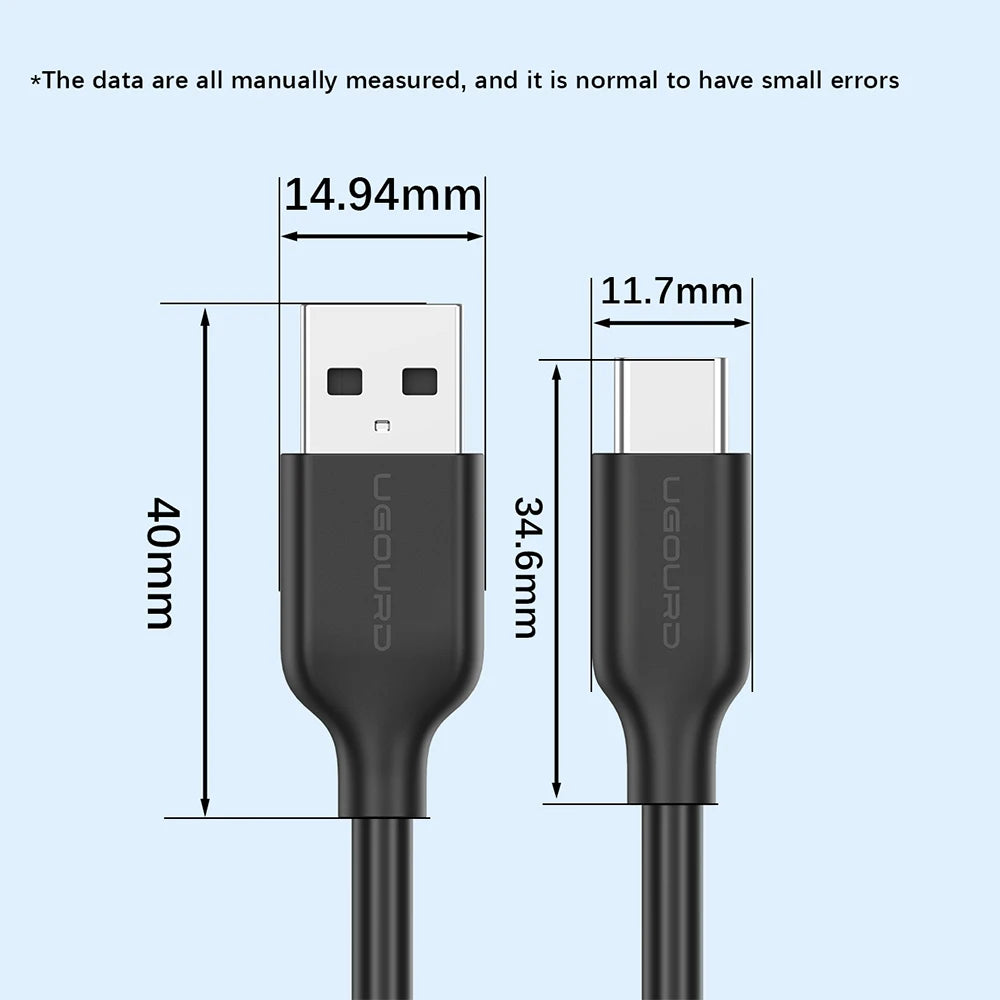 Câble USB A vers Type-C UGOURD – 10Gbps, OTG, Charge Rapide