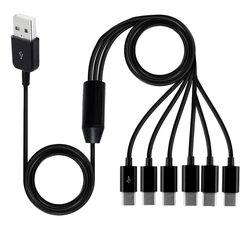 Câble USB 6-en-1 Type-C – Charge Rapide + Transfert de Données