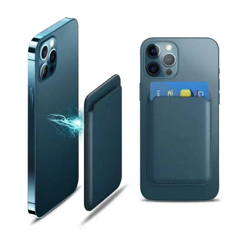 Étui iPhone MagSafe + Porte-Carte Cuir Intégré