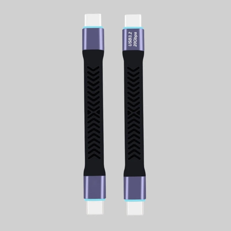 Câble USB-C 10 cm – Transfert 20 Gbps, Charge Rapide