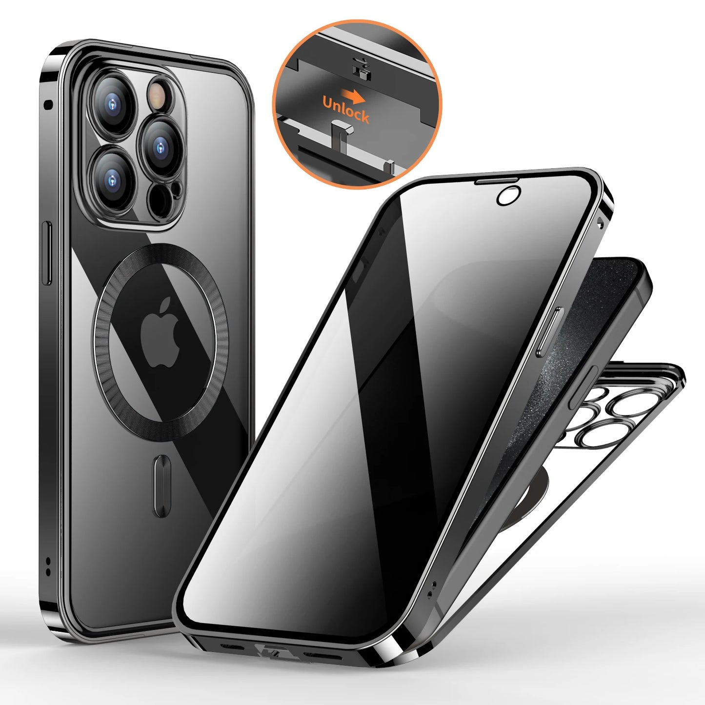 Coque Intégrale iPhone 15 Pro Max – MagSafe & Confidentialité