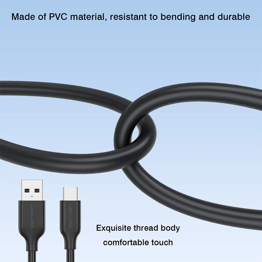 Câble USB A vers Type-C UGOURD – 10Gbps, OTG, Charge Rapide