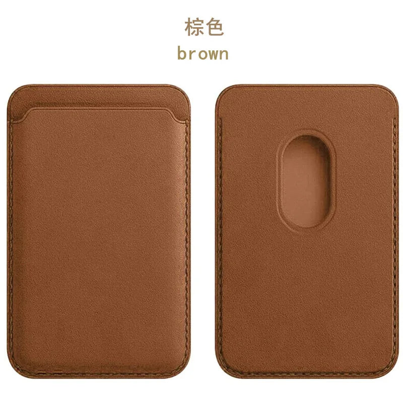 Étui iPhone MagSafe + Porte-Carte Cuir Intégré