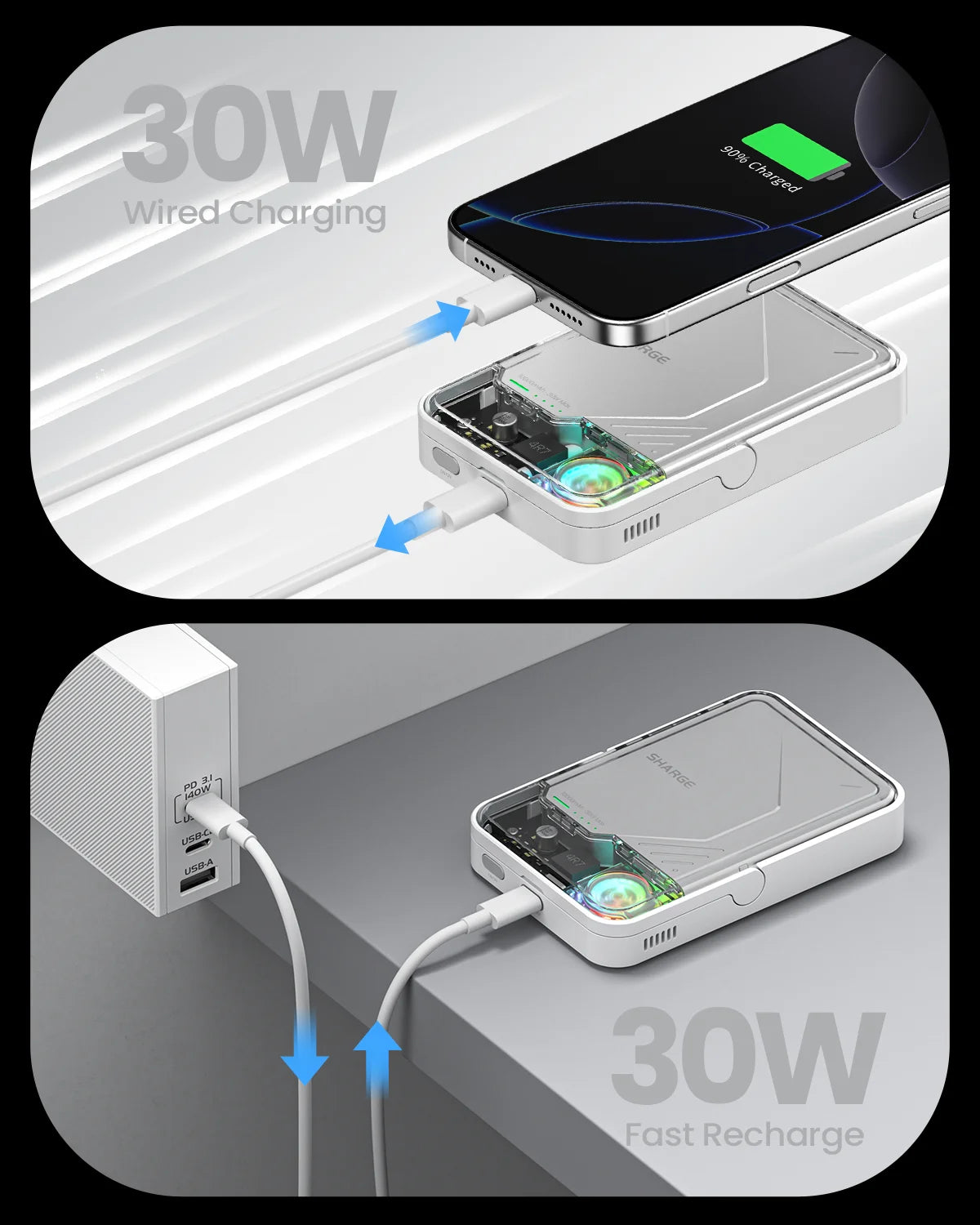 Batterie Externe SHARGE – MagSafe Qi2 avec Refroidissement