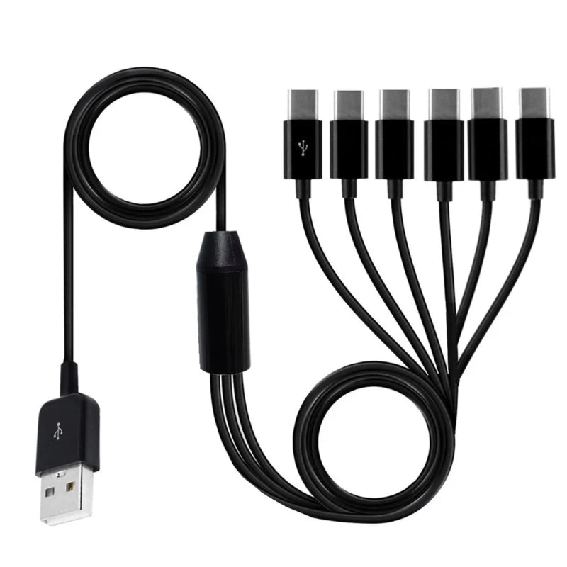 Câble USB 6-en-1 Type-C – Charge Rapide + Transfert de Données