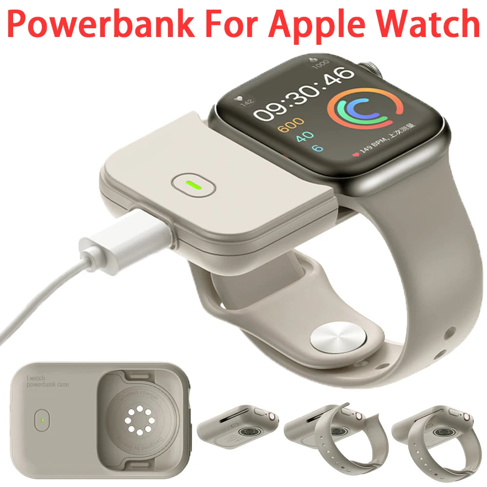 Batterie Externe 1200mAh pour Apple Watch – Chargeur Magnétique Sans Fil Portable