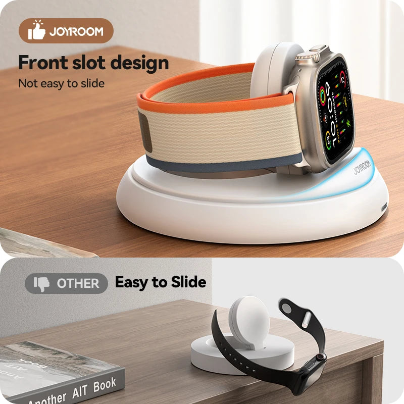 Chargeur iWatch JR-W12 – Dock Magnétique Portable pour Apple Watch Ultra / SE / Série 9 à 4