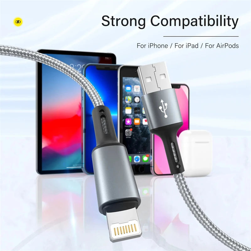 Câble de Charge Rapide iPhone – 3A, 2m/3m