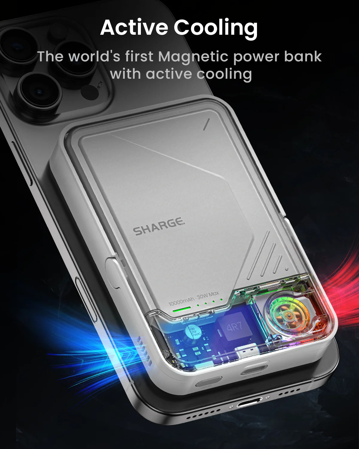 Batterie Externe SHARGE – MagSafe Qi2 avec Refroidissement
