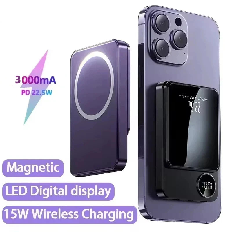 Batterie Externe Magnétique iPhone – 22,5W Ultra Mince