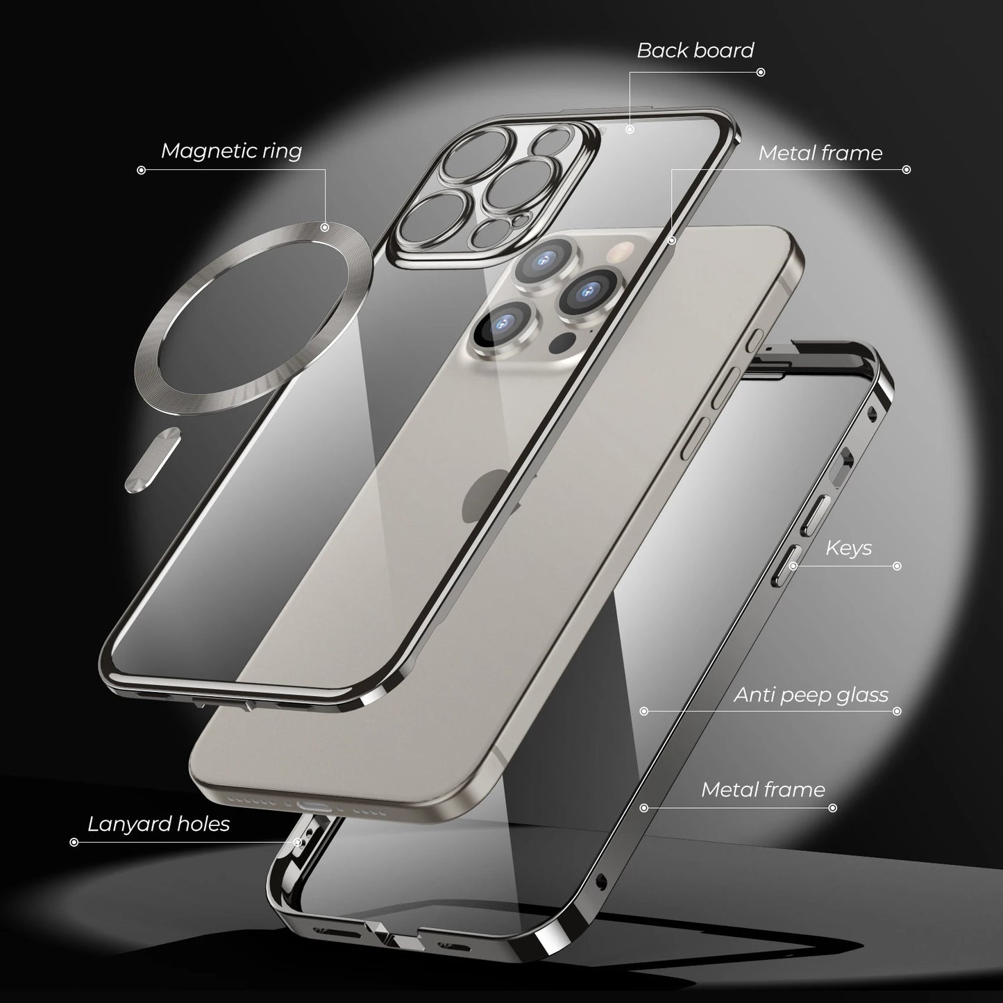 Coque Intégrale iPhone 15 Pro Max – MagSafe & Confidentialité