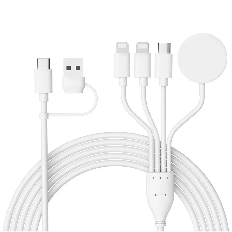 Câble de Charge 4-en-2 Multi-USB pour iPhone & Apple Watch – USB-C & Lightning