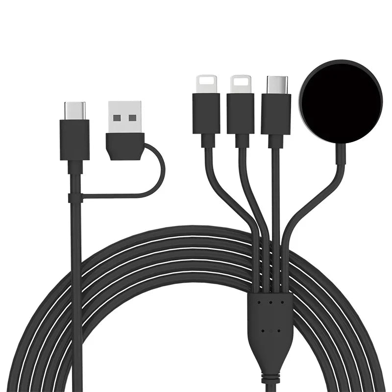 Câble de Charge 4-en-2 Multi-USB pour iPhone & Apple Watch – USB-C & Lightning