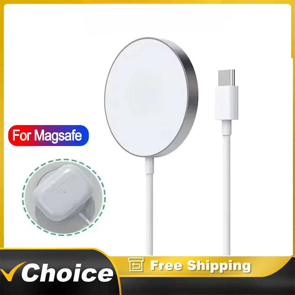 Chargeur Sans Fil Magnétique 30W pour iPhone & AirPods – Compatible MagSafe