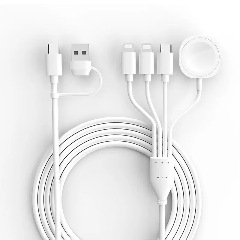 Câble de Charge 4-en-2 Multi-USB pour iPhone & Apple Watch – USB-C & Lightning