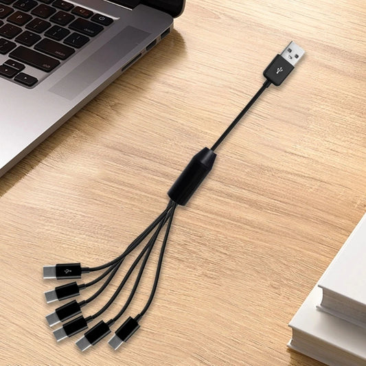 Câble USB 6-en-1 Type-C – Charge Rapide + Transfert de Données